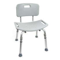 McKesson Bath Bench with Removable Back - Aluminum Frame, Without Arms, 300 lbs Weight Capacity, 1 Ct