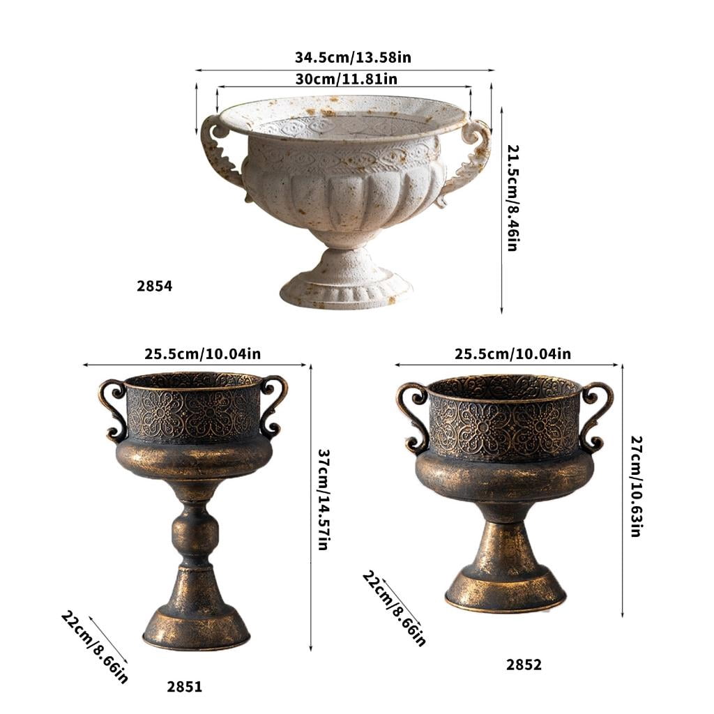 SDFGTstore Iron Flower Pot Planter With Antique Stone Finish For Garden And Home Decoration