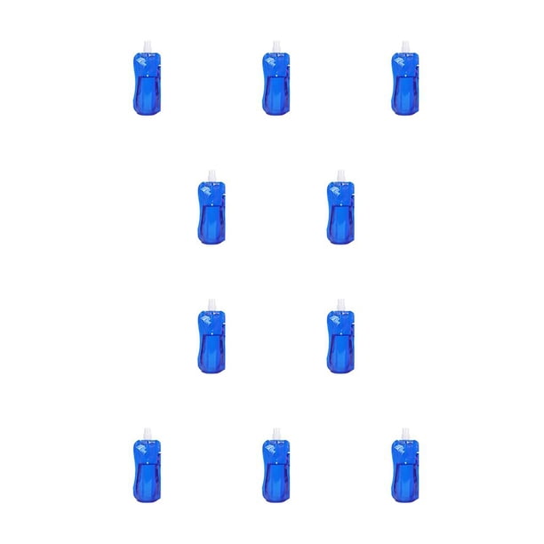 Eigraketly Bolsa de agua para exteriores, para acampar, senderismo, pesca, deportes, bolsa para beber, plegable, para ciclismo, escalada, Azul oscuro 10Conjunto
