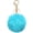 Bright Blue/Light Gold, variant on Pom Keychain, Faux Rabbit Fur Fluffy Pompoms Keyring for Women Purse Handbag Bag Pendant DIY Crafts