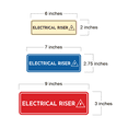 thumbnail image 5 of Signs ByLITA Standard Electrical Riser Door or Wall Sign Durable ABS Plastic | Laser Engraved | Easy Installation | Elegant Design Sign (Black) - Large, 5 of 7