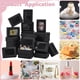 thumbnail image 5 of 40 cajas de regalo pequeñas con ventana, de papel negro, plegables, para chocolates, galletas, dulces o jabón., 5 of 9