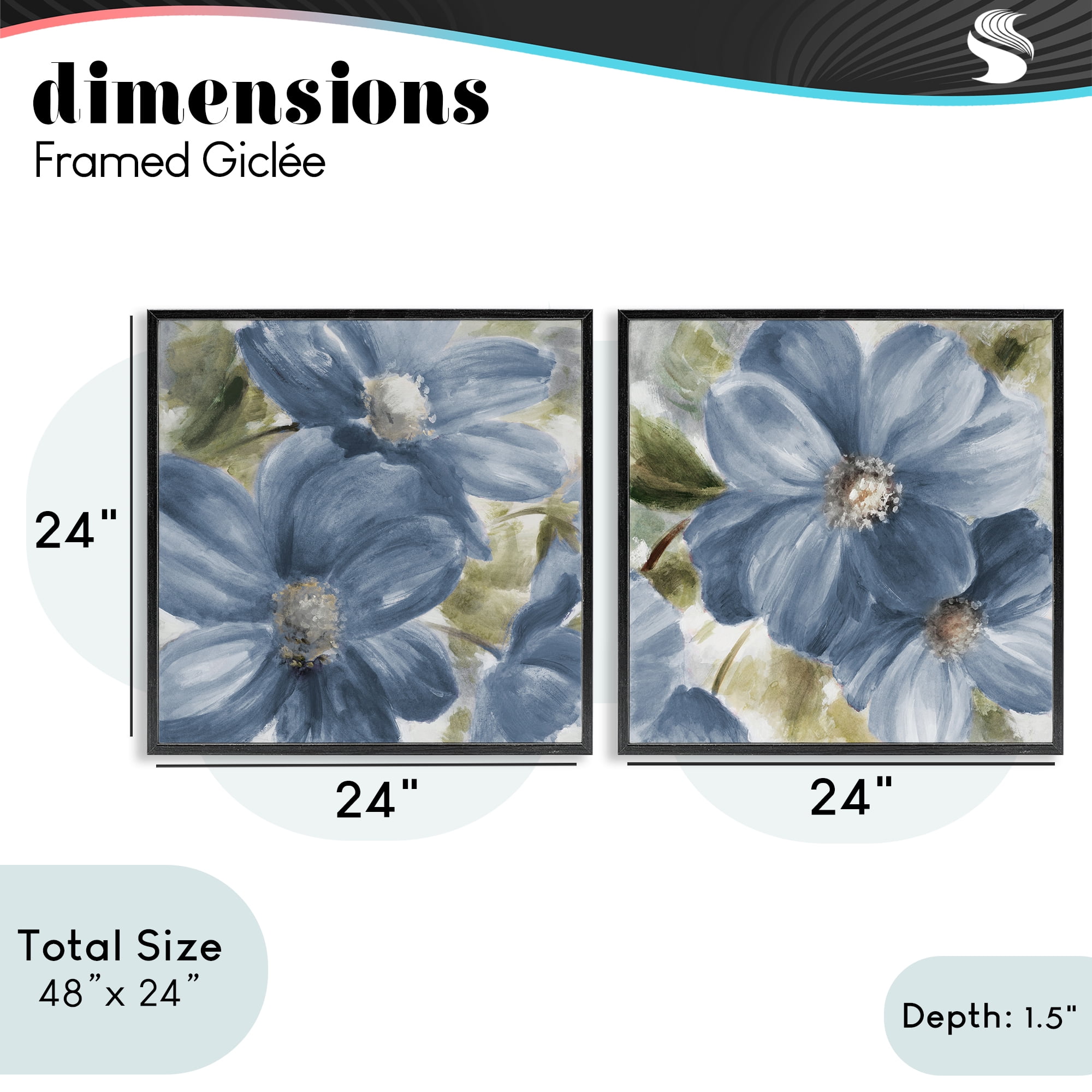 Stupell Industries Floral Walk in Beauty 2 Piece Black Framed Giclee Art Set, design by Lanie Loreth