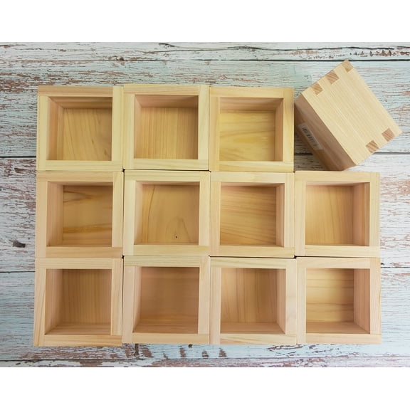 Bulk Cypress Masu Sake Cups ( Set of 12 ),For Customized, Personalized engraving, Event, Fair, Corporate Gifts, Company Gifts,Made in Japan ( 4fl oz. )