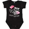 thumbnail image 3 of Inktastic Stealin' Your Heart Cute Raccoon Boys or Girls Baby Bodysuit, 3 of 5