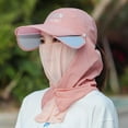 thumbnail image 3 of Anti-UV Sun Hat Sunscreen Visor Breathable Outdoor Face Neck Cover Cap, 3 of 9