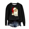 thumbnail image 4 of EGNMCR Chandail en Molleton de Noël pour Femmes Col Rond Manches Longues Mode Imprimé Sans Capuche, 4 of 4