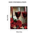 thumbnail image 2 of ARISTURING  Red Wine Canvas Wall Art Rose Flowers Painting Pictures Artwork Poster Framed Prints for Kitchen Dining Bar Hotel Home 16x20, 2 of 5