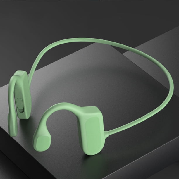 Green Wireless Bone Conduction Bluetooth Earphones, Osteoconductive