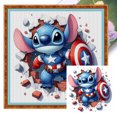 thumbnail image 1 of (11CTACC-6499__C__40X40) Hilo algodón ecológico bordado 11CT 3 hebras impresión 40*40cm Kit punto cruz Disney Stitch series cine y televisión, 1 of 9