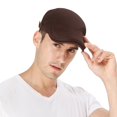 thumbnail image 3 of Minzimin Mens Breathable Mesh Summer Hat Adjustable Newsboy Beret Ivy Cap Cabbie Flat Cap, 3 of 6