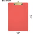 thumbnail image 3 of Coolnut Red Solid Color Clipboard, Acrylic Standard A4 Letter Size Clip Board with Low Profile Clip for Office, Classroom, Doctor, Nurse and Teacher Gifts, 3 of 7