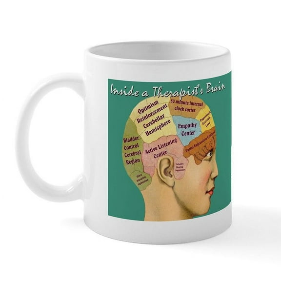 CafePress - Inside A Therapist's Mind Mug Design Mug - 11 oz Ceramic Mug - Novelty Coffee Tea Cup