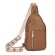 thumbnail image 1 of Bolso Bandolera Cuero PU Con Múltiples Bolsillos para Viajes Al Aire Libre, 1 of 9