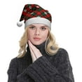 thumbnail image 5 of Kowoue Christmas With Character Pattern Santa Hat Christmas Hats for Adults, Holiday Unisex Velvet Comfort Xmas Hat for Women Men, 5 of 6