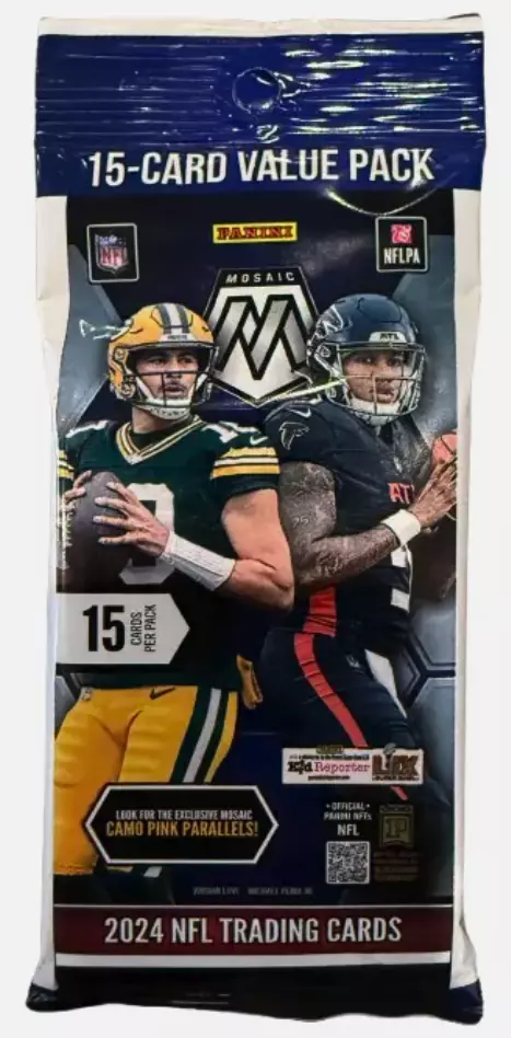 2024 Panini Mosaic Football Factory Sealed Cello Fat Pack Value Box