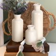thumbnail image 2 of PARMPH Ceramic Vase for Home Decoration, Set of 3 Large Small Flowers Vase for Floor, Modern Floor Vase for Living Room Decorations, Ideas Table Bookshelf Decor, Ivory White, 2 of 7
