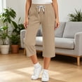 thumbnail image 6 of ShomPort Kids Capri Pants Boys Girls Drawstring Active Cropped Sweatpants Casual Loose Capris with Pockets 5-15Years, 6 of 7