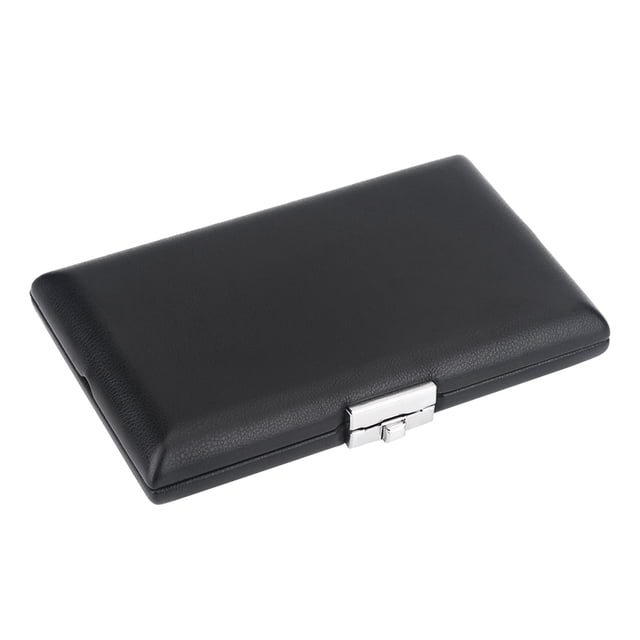 PU Leather Cover Black Bassoon Reed Container Box Case with Slots for 6pcs Reeds