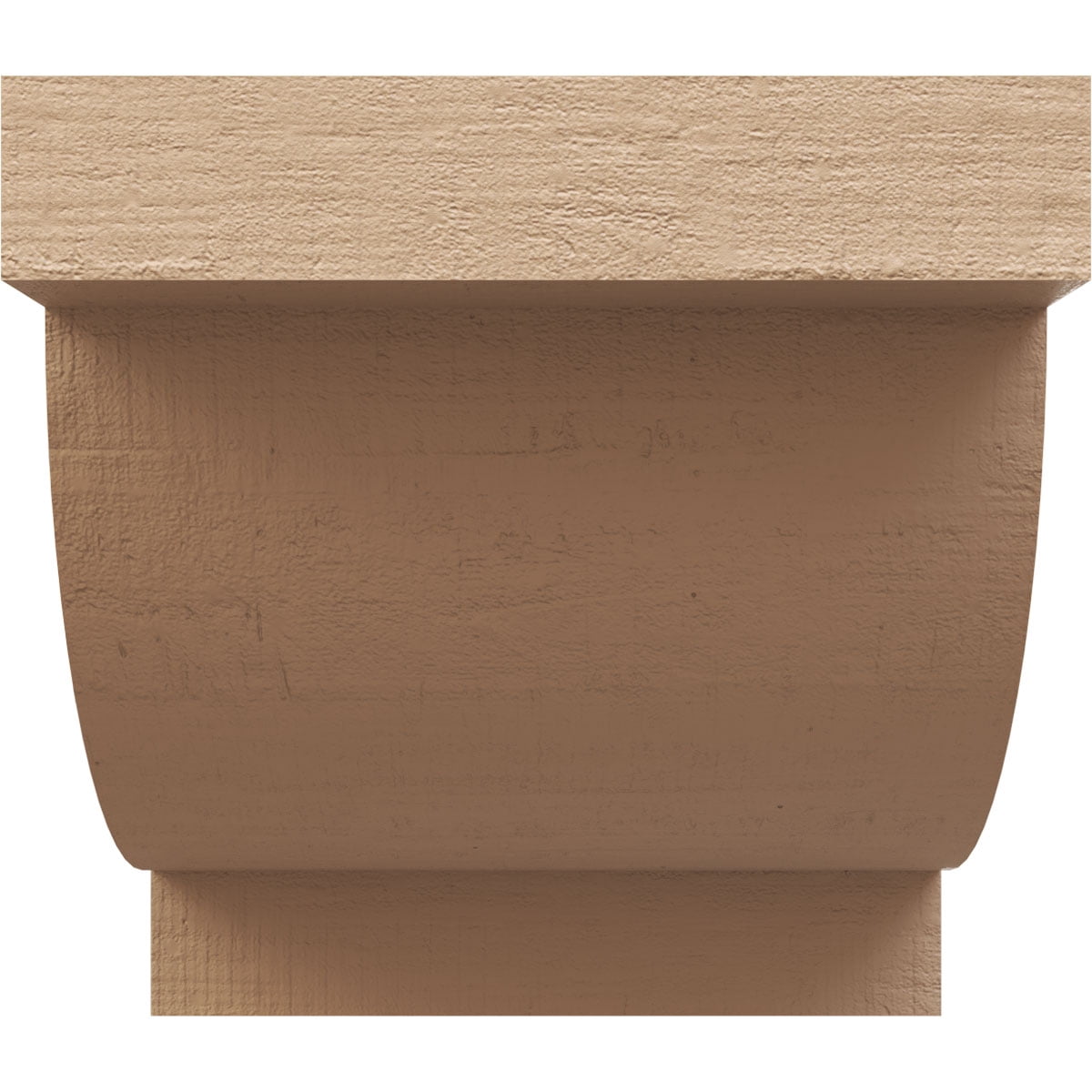 12"W x 12"D x 12"H Wide Alpine Rough Cedar Woodgrain TimberThane Corbel, Primed Tan