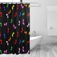 thumbnail image 2 of Coolnut Colorful Music Notes Shower Curtain Bathroom Decor Watercolor Shower Curtain Sets Fabric Cloth Bathroom Curtains with Hooks 60x72 Inch, 2 of 6