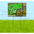 thumbnail image 1 of CBD Oil Jar (18" x 24") Yard Sign, Includes Metal Step Stake, 1 of 6