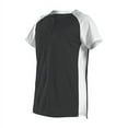 thumbnail image 6 of Alleson Athletic 522PDW Women's Two Button Fastpitch Jersey - Light Gold White, 6 of 7