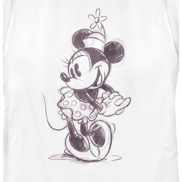 Women's Mickey & Friends Minnie Mouse Vintage Sketch Graphic Tee