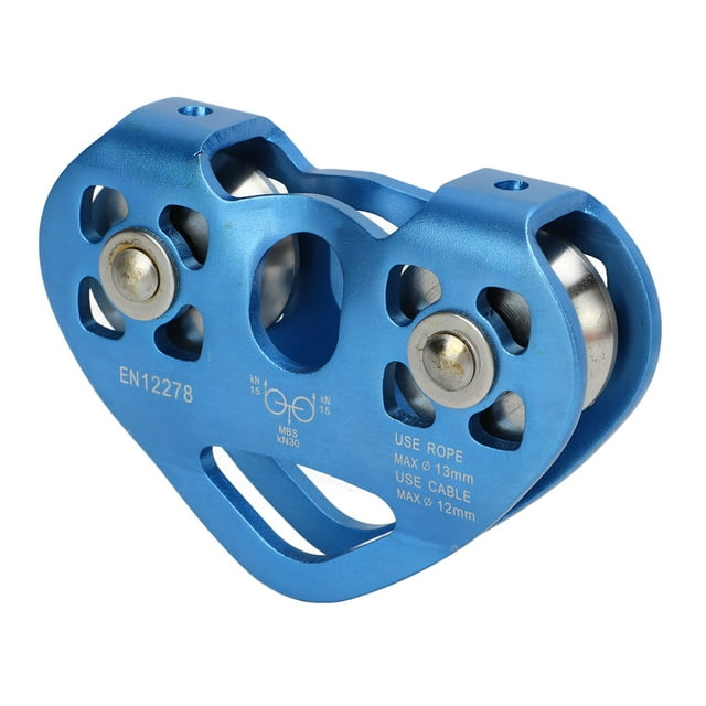 Bloque De Polea Doble, Kit De Polea De Cable De Polea De Tirolesa De aleación De Aluminio Con Alta Resistencia Para Escalar