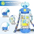 thumbnail image 2 of Botella de agua para niños YOYTOO, 650 ml, a prueba de fugas con pajita, 2 of 7