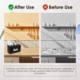 thumbnail image 6 of Tzdxfgl Wood Kitchen Utensil Holder for Countertop, Silverware Organizer with 3 Compartments, Large, Black Sunflower, 6 of 10