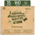 thumbnail image 3 of (3 pack) Poesie Laundry Detergent Sheets, Fresh Scent, No Waste, 160 Count, 1 Pack, 3 of 9