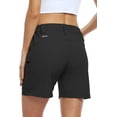thumbnail image 3 of Borke Women's Hiking Cargo Shorts Stretch Golf Active Shorts Outdoor Summer Shorts with Pockets Water Resistant 5", 3 of 13