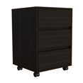 thumbnail image 1 of FM Furniture Vienna 3-Drawer Modern Wood Filing Cabinet in Black, 1 of 9