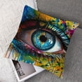 thumbnail image 7 of Splash Colorful Eye Pillow Cushion Cover, Graffiti Street Art Spray Painting Shape, Decorated Square Retro Pillow Cover, Decorated Sofa Pillow Cover 1 Set 2, Various Sizes, 7 of 7