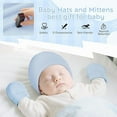 thumbnail image 4 of FOREEMME Baby Beanies for Boys Girls Newborn Baby Hat with Mittens Cute Cotton Hospital Hats for 0-6 Months, 4 of 6