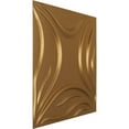 thumbnail image 2 of Ekena Millwork 19 5/8"W x 19 5/8"H Savannah EnduraWall Decorative 3D Wall Panel, Bright Coat Gold (Covers 2.67 Sq. Ft.), 2 of 6