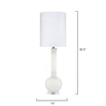 thumbnail image 3 of Jamie Young Studio Glass Table Lamp With Tall Thin Drum Shade White, 3 of 5