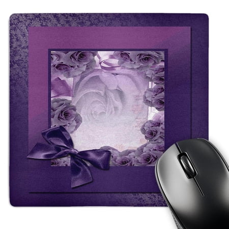 3dRose  Purple Rose Frame with Bow   MousePad price history on PriceWatchPro