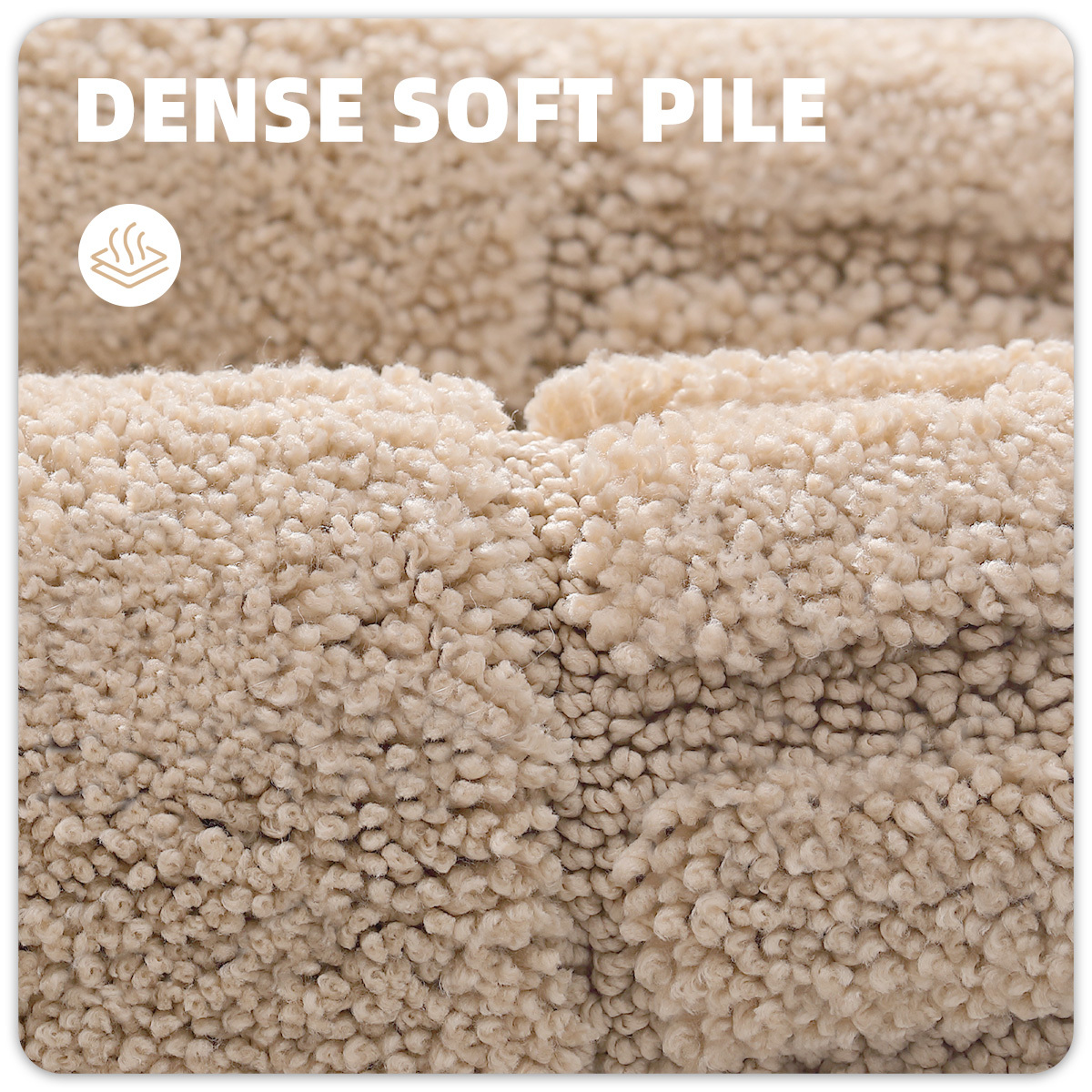 PABUBE Modern Khaki Bath Rug Mat, 16"x24" photo 7
