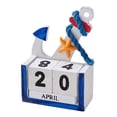 thumbnail image 2 of Desk Block Calendar Reusable Desk Accessories Wood Perpetual Calendar for Office A, 2 of 9