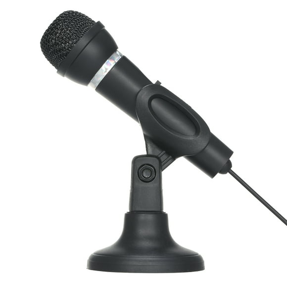 Mini Microphone with Stand 3.5mm Jack Desk Microphone for Computer