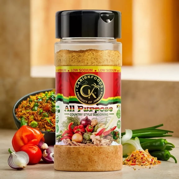 Caribbean Kitchen All Purpose Seasoning Blend (0.45Oz)| Low Sodium, 100% All Natural Premium Ingredients | For Meat, Vegetables, Soups & Everyday Cooking