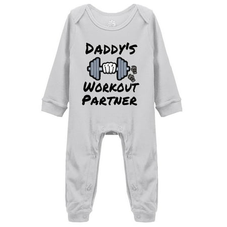 

YCICIVDee Baby Bodysuit Daddy s Workout Partner Unisex Infant Rompers Bodysuit 3-6 Months