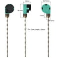 thumbnail image 3 of Uxcell Pull Chain Switch 3 Speed 4 Wire for Ceiling Fan Lamp Green Bronze 2pack, 3 of 5