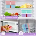 thumbnail image 4 of CNKOO 4 Pcs Boîtes à Lunch Bento avec Couvercles 4 Compartiments Contenants de Préparation de Repas Réutilisables de Qualité Alimentaire Contenants de Salade Empilables pour École Bureau Voyage, 4 of 8