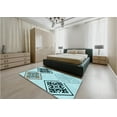 thumbnail image 5 of Ahgly Company Machine Washable Indoor Rectangle Transitional Deep-Sea Green Area Rugs, 2' x 5', 5 of 7