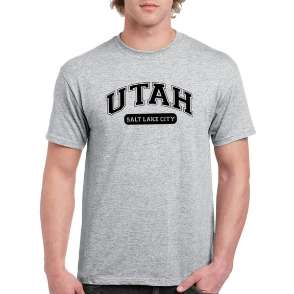 Utah Salt Lake City Text Men T-Shirt, Male Medium