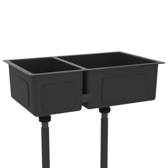 vidaXL Undermount Kitchen Sink with Strainer Stainless Steel Sink Rectangular