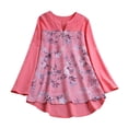thumbnail image 2 of sovlvnd Women's Plus Size Fashion Print Summer Casual T-Shirt Short Sleeve V-Neck Sweatshirt Tops Blouse Comfortable Button Breathable Blouses Tops, 2 of 3